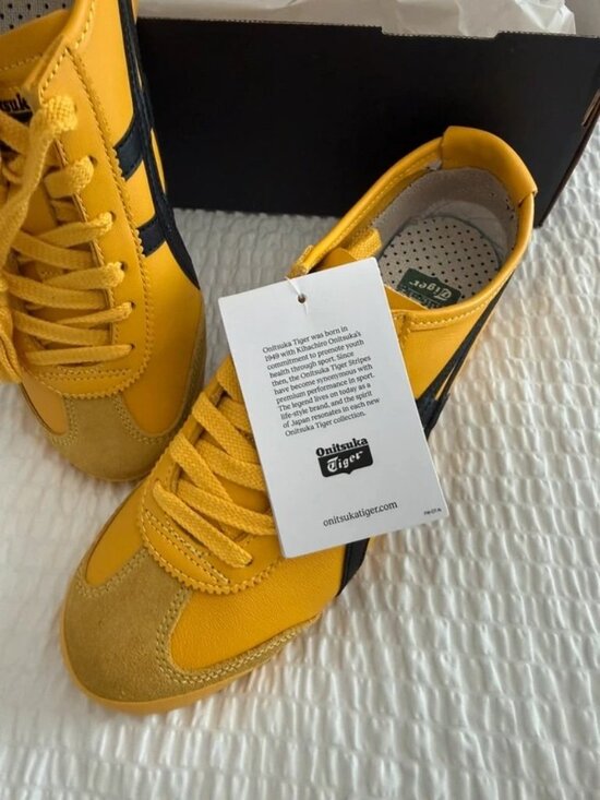 Men’s Onitsuka Tiger Mexico 66 Yellow Black Retro Sneakers Athletic Shoes